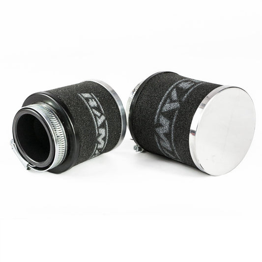 MC-002 - 34mm ID Neck - Chrome Cap Motorcycle Pod Air Filter