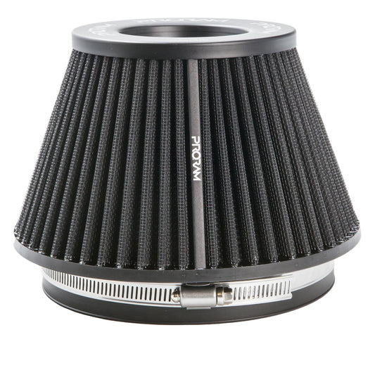 PRORAM 76mm OD Neck Medium Cone Air Filter with Velocity Stack