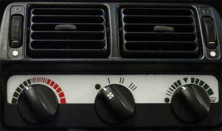 Lockwood Ford Escort Mk4 1987-1990 Heater Display Facia SILVER (G) Dial Kit