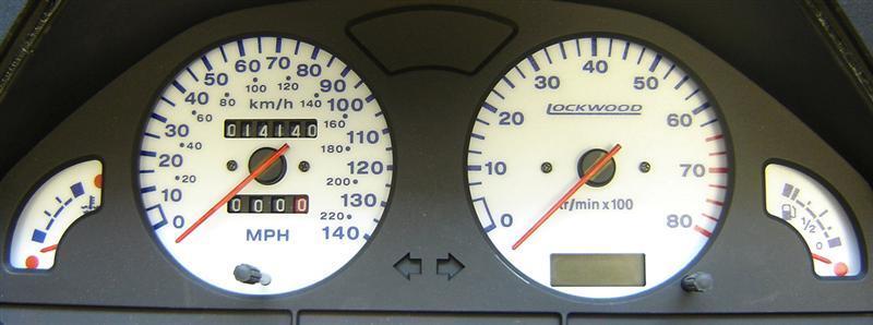 Lockwood Peugeot 106 140MPH with Rev Counter - no Oil Gauge BLUE (G) Dial Kit
