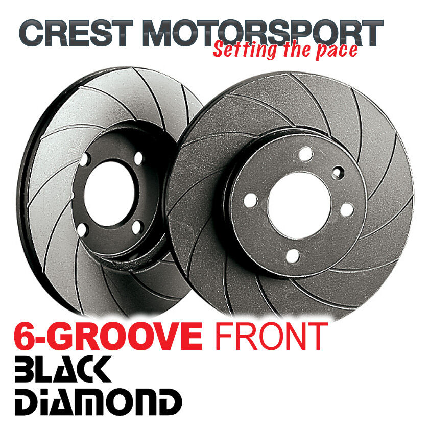 BLACK DIAMOND 6-Groove Vented Front Brake Discs (300mm) Grooved KBD976G6