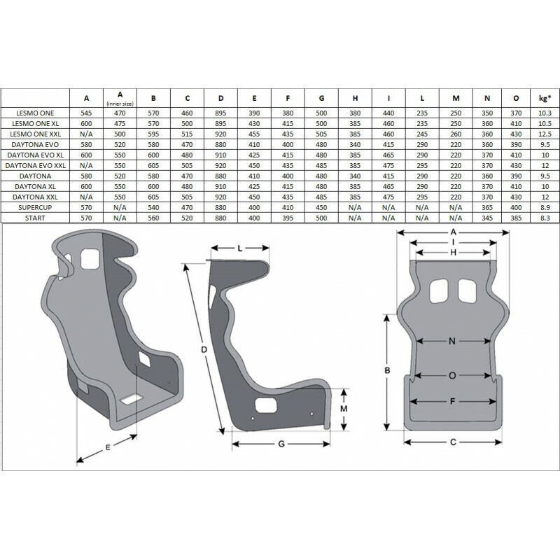 Momo Racing Seat - DAYTONA XL - FIA Approved