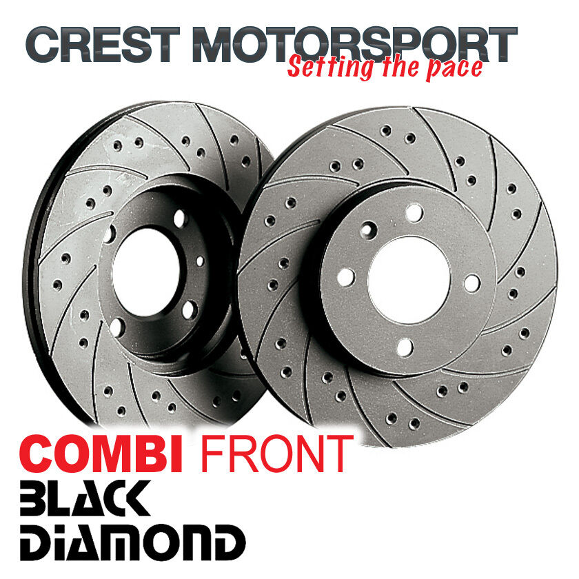 BLACK DIAMOND Combi Vented Front Brake Discs (300mm) Drilled/Grooved KBD976COM