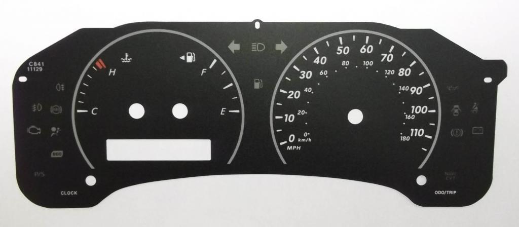 Lockwood Toyota Corolla without Rev Counter BLACK Dial Conversion Kit C841