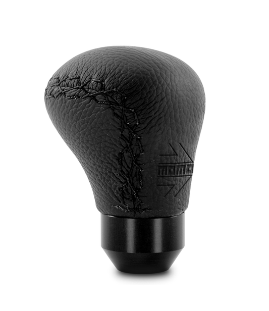 Momo Gear Shift Knob - ANATOMICO SHORT - BLACK LEATHER