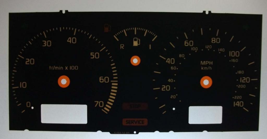 Lockwood Renault Safrane BLACK Dial Conversion Kit C360