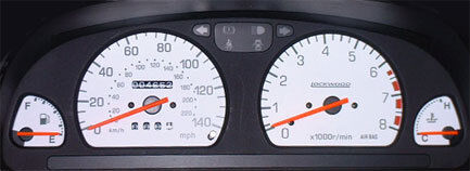 Lockwood YELLOW (G) Dial Kit for Subaru Impreza 1993-2001 140MPH/8000RPM 40HHH1