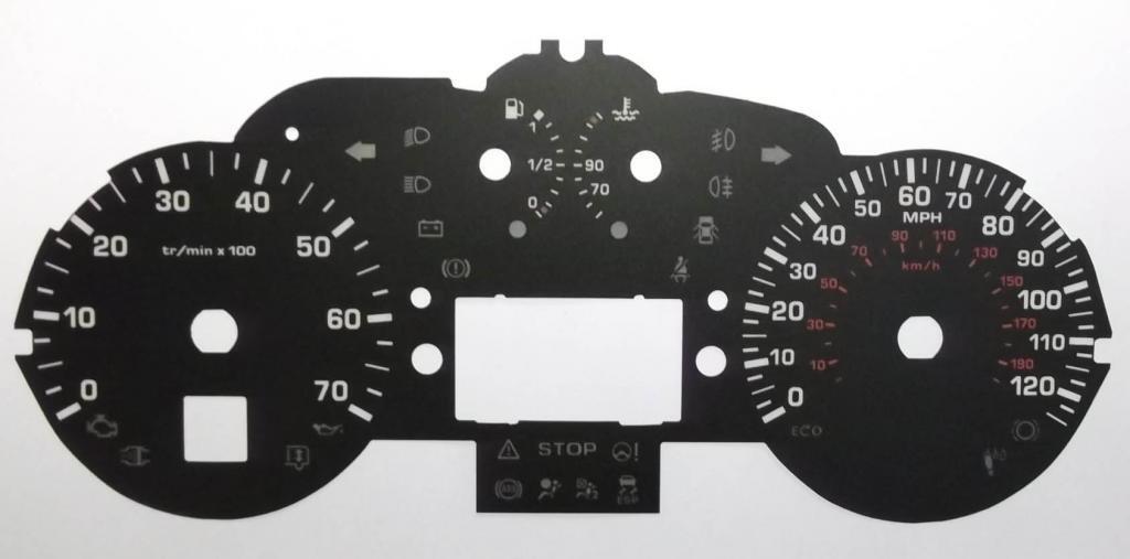Lockwood Peugeot Partner Automatic BLACK Dial Conversion Kit C326A
