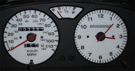 Lockwood Peugeot 106 0-110MPH VDO Instruments - no Rev RED (A) Dial Kit 44N1