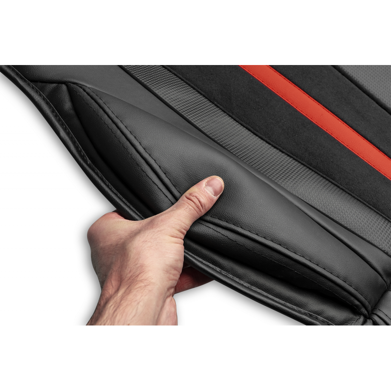 Momo Seat Cushion - CARBON STRIPE BLACK/RED - SINGLE