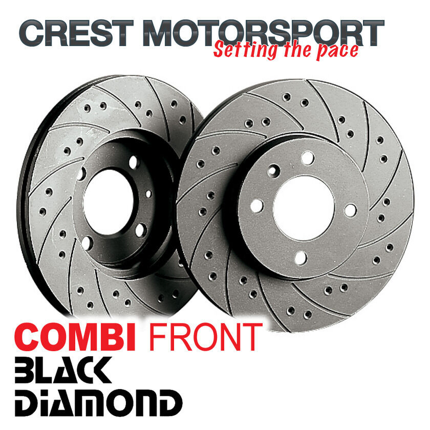 BLACK DIAMOND Combi Vented Front Brake Discs (320mm) Drilled/Grooved KBD1410COM