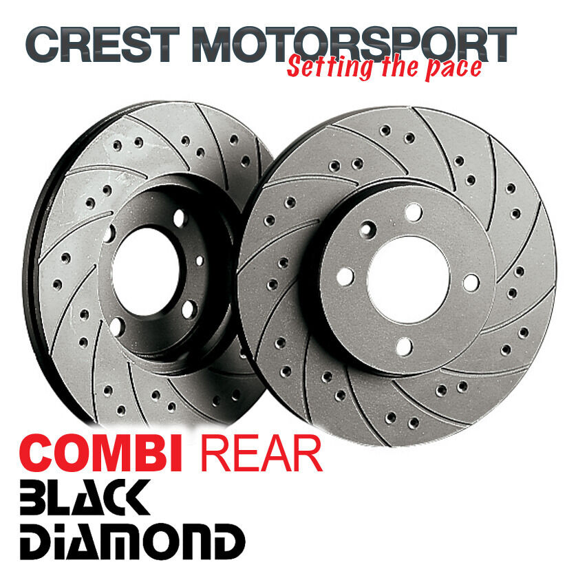 BLACK DIAMOND Combi Vented Rear Brake Discs (290mm) Drilled/Grooved KBD1355COM